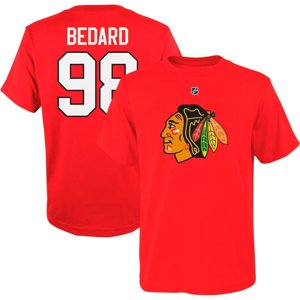Chicago Blackhawks detské tričko Connor Bedard #98 Player Name & Number Red - Novinka