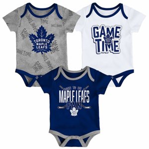 Toronto Maple Leafs dojčenské body 3-pack Game Time S/S Creeper Set - Newborn - Novinka
