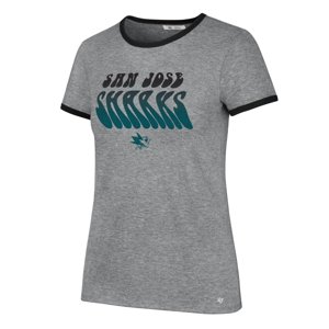 San Jose Sharks dámske tričko Letter Ringer grey - Novinka