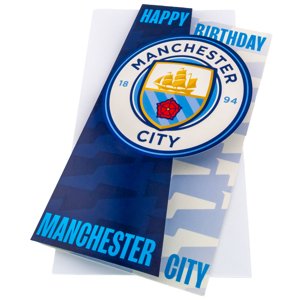 Manchester City narodeninové želanie Crest Birthday Card - Novinka