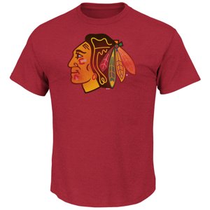 Chicago Blackhawks pánske tričko Pigment Dyed red - Novinka