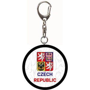 Hokejové reprezentácie kľúčenka Czech Republic minipuk logo white - Novinka