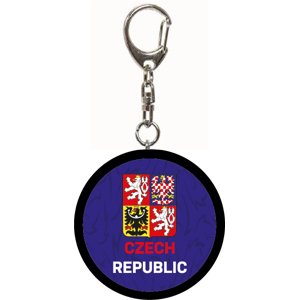 Hokejové reprezentácie kľúčenka Czech Republic minipuk logo blue - Novinka