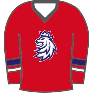 Hokejové reprezentácie odznak Czech Republic Red lion jersey - Novinka