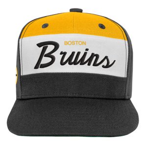 Boston Bruins detská čiapka flat šiltovka Retro Script Color Block Adjustable Hat Black - Novinka
