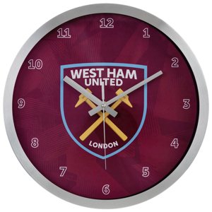 West Ham United nástenné hodiny Geo Metal Wall Clock - Novinka