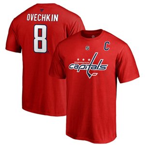 Washington Capitals pánske tričko red Alex Ovechkin Stack Logo Name & Number