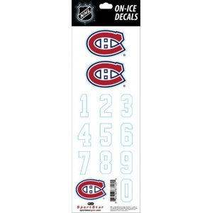 Montreal Canadiens samolepky na helmu Decals White