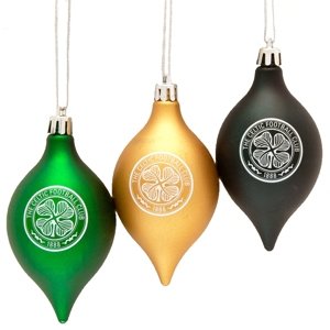 FC Celtic vianočné ozdoby 3pk vintage baubles