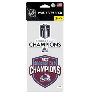 Colorado Avalanche samolepka 2022 Stanley Cup Champions 4 x 8 Perfect-Cut Decal 2-Pack - Akcia