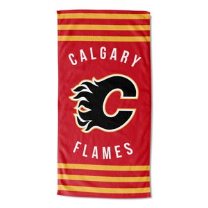 Calgary Flames plážová osuška Striped Beach Towel - Akcia