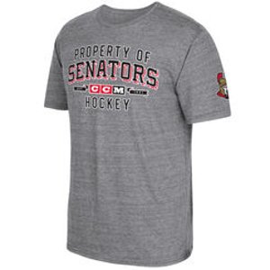 Ottawa Senators pánske tričko CCM Property Block Tri-Blend grey