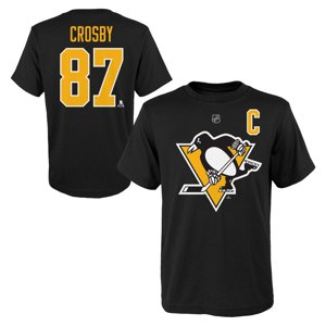 Pittsburgh Penguins detské tričko Sidney Crosby 87 Name & Number black - Novinka