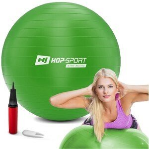 Gymnastická lopta s pumpou 75cm - zelená