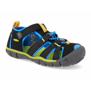 Keen SEACAMP II CNX CHILDREN black / brilliant blue Veľkosť: 30 detské sandále
