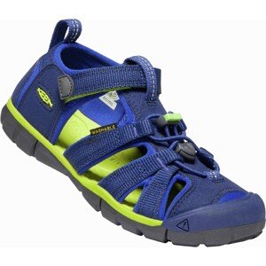 Keen SEACAMP II CNX YOUTH blue depths / CHARTREUSE Veľkosť: 34 detské sandále