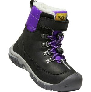 Keen GRETA BOOT WP CHILDREN black/purple Veľkosť: 24 detské topánky