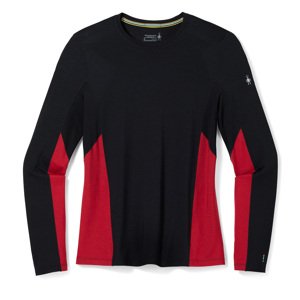 Smartwool MERINO SPORT LONG SLEEVE CREW black-rythmic red Veľkosť: XL tričko