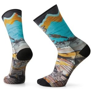 Smartwool BIKE ZERO CUSHION WOLF PRINT CREW multicolor Veľkosť: M ponožky