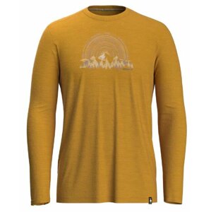 Smartwool NEVER SUMMER MOUNTAINS GRAPHIC LS TEE honey gold Veľkosť: XL tričko
