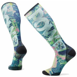 Smartwool SKI ZERO CUSHION POW PRINT OTC twilight blue Veľkosť: L ponožky
