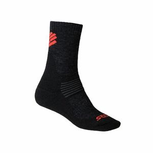 Sensor PONOŽKY EXPEDITION MERINO WOOL čierna / červená Veľkosť: 6/8 ponožky