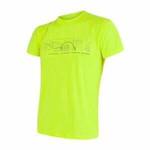 SENSOR COOLMAX FRESH PT GPS pánske tričko kr.rukáv žltá reflex Veľkosť: M