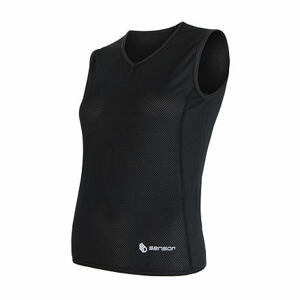 SENSOR COOLMAX AIR dámske tričko bez rukávov V-neck čierna Veľkosť: XL