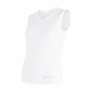 SENSOR COOLMAX AIR dámske tričko bez rukávov V-neck biela Veľkosť: M