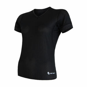 SENSOR COOLMAX AIR dámske tričko kr.rukáv V-neck čierna Veľkosť: L