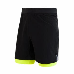 SENSOR TRAIL pánske šortky čierna / reflex žltá Veľkosť: XL