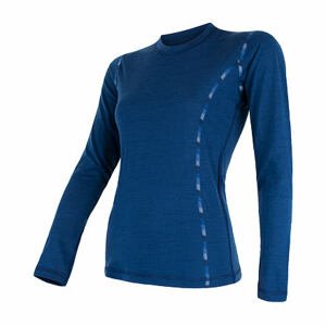 SENSOR MERINO AIR dámske tričko dl.rukáv tm.modrá Veľkosť: XL