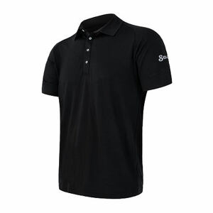 SENSOR MERINO ACTIVE POLO pánske tričko kr.rukáv čierna Veľkosť: XL