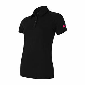 SENSOR MERINO ACTIVE POLO dámske tričko kr.rukáv čierna Veľkosť: XL