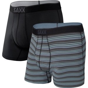 Saxx QUEST QDM BOXER BRIEF FLY 2PK sunrise stripe/black II Veľkosť: XL boxerky