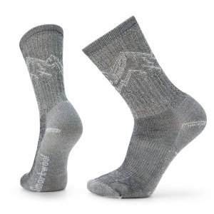 Smartwool HIKE CE LC MOUNTAIN PATTERN CREW black Veľkosť: M ponožky