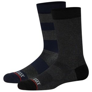 Saxx WHOLE PACKAGE CREW 2PK ombre rugby/black heather Veľkosť: L ponožky