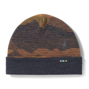 Smartwool THERMALERINO REVERSIBLE CUFFED BEANIE charcoal mtn scape čiapka