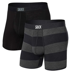 Saxx VIBE SUPER SOFT BB 2PK graphite ombre rugby/black Veľkosť: M boxerky