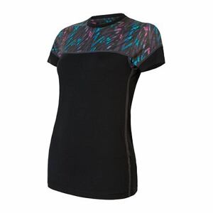 SENSOR MERINO IMPRESS dámske tričko kr.rukáv čierna/stripes Veľkosť: L