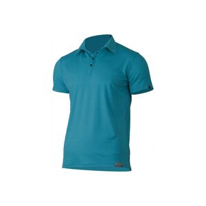Lasting pánska merino polo košeľa ELIOT modrá Veľkosť: -XL