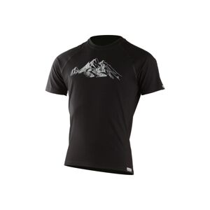 Lasting pánske merino tričko s tlačou HILL čierne Veľkosť: -XXXL