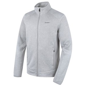 Husky Pánsky fleecový sveter na zips Alan M light grey Veľkosť: L pánsky sveter