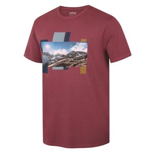 Husky Pánske bavlnené tričko Tee Skyline M bordo Veľkosť: XL pánske tričko s krátkym rukávom