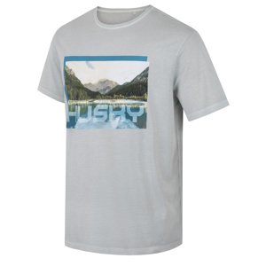 Husky Pánske bavlnené tričko Tee Lake M light grey Veľkosť: XL pánske tričko s krátkym rukávom
