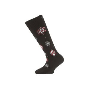 Lasting detské merino lyžiarske ponožky SJA čierne Veľkosť: (34-37) S ponožky