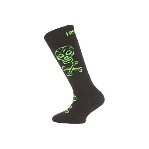Lasting detské merino lyžiarske ponožky SJC čierne Veľkosť: (29-33) XS