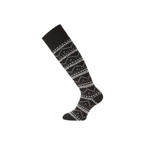 Lasting merino lyžiarske podkolienky SWA čierne Veľkosť: (38-41) M ponožky