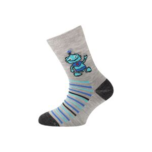 Lasting detské merino ponožky TJB šedej Veľkosť: (34-37) S- ponožky