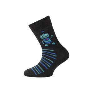 Lasting detské merino ponožky TJB čierna Veľkosť: (29-33) XS ponožky